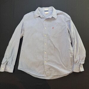 Y2K American Eagle Outfitters Mens XL Vintage Slim Fit Striped Button Down Shirt